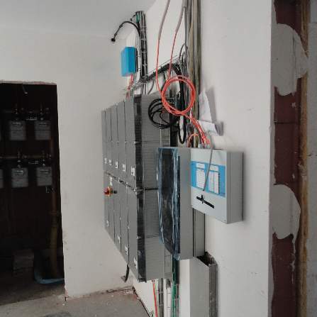 Gas- en elektriciteitsmeters zijn geplaatst. 